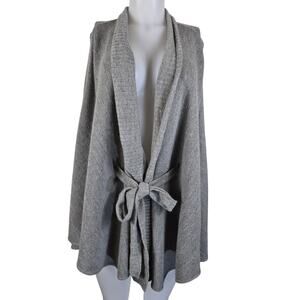 Alpaca International 100% Baby Alpaca Knit Women's Poncho Belted Sweater OSFM